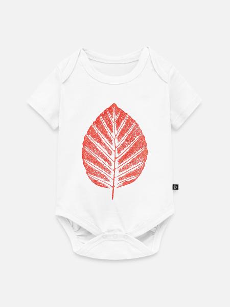 Buchenblatt / Blatt Rotbuche - Wald & Botanik - Baby Premium Kurzarmbody - Weiß