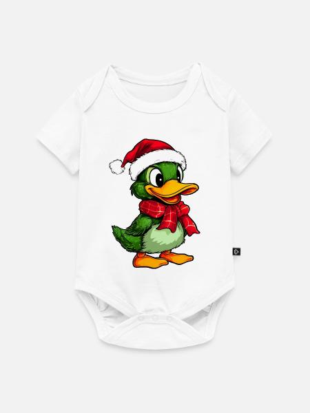 Weihnachten Entchen - Baby Premium Kurzarmbody - Weiß