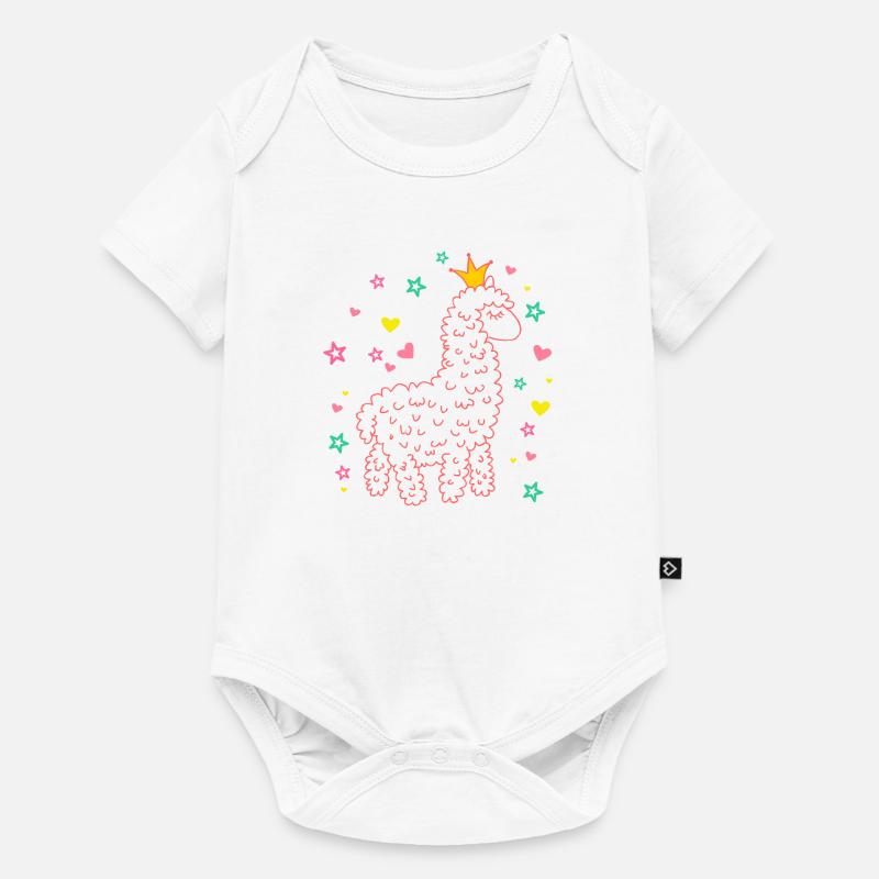 lama - Body à manches courtes Premium Bébé - blanc