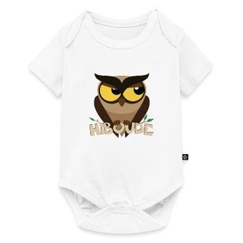 Hiboude, il Boude le Hibou Grincheux - Body à manches courtes Premium Bébé - blanc - Devant
