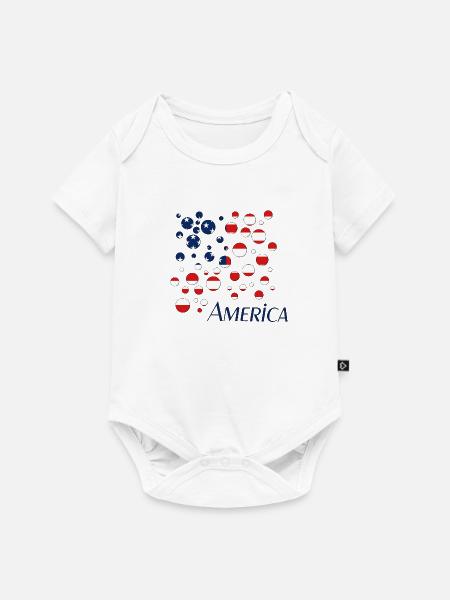 America Usa - Baby Premium Kurzarmbody - Weiß