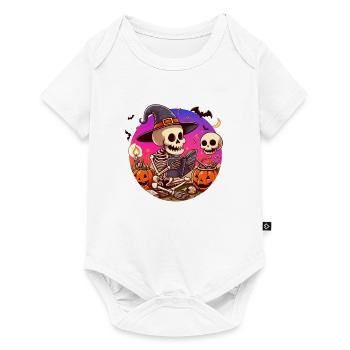 Mr. Bone Spooky Halloween 3 - Baby Premium short-sleeve bodysuit - white - Front