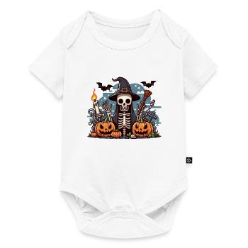 Mr. Bone Spooky Halloween 4 - Baby Premium short-sleeve bodysuit - white - Front