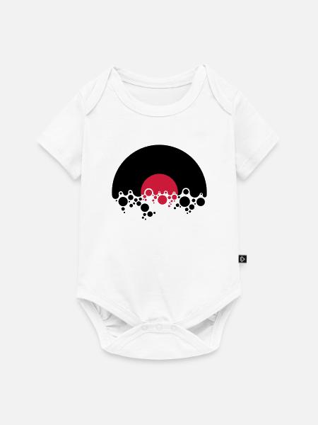 Schallplatte Bubbles - Baby Premium Kurzarmbody - Weiß