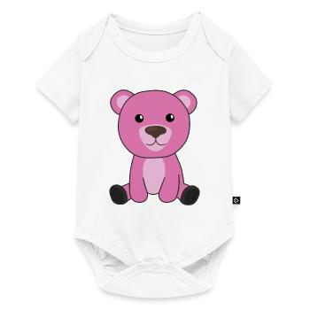 pink bear colorful bears cute animals teddy - Baby Premium short-sleeve bodysuit - white - Front