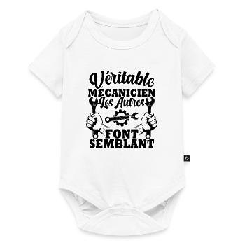 Véritable mécanicien les autres font semblant - Body à manches courtes Premium Bébé - blanc - Devant