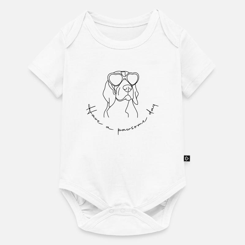 Beagle Pawsome Day - Baby Premium short-sleeve bodysuit - white