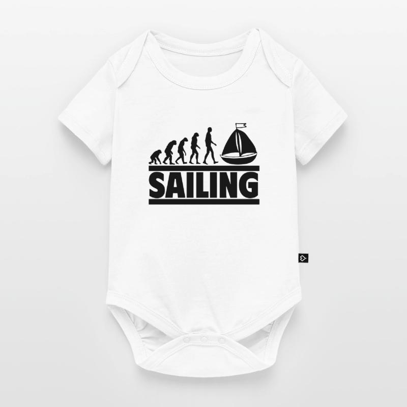 Sailing evolution: From man to captain Baby Premium short-sleeve bodysuit