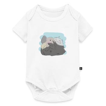 Design illustré avec un vautour - Body à manches courtes Premium Bébé - blanc - Devant