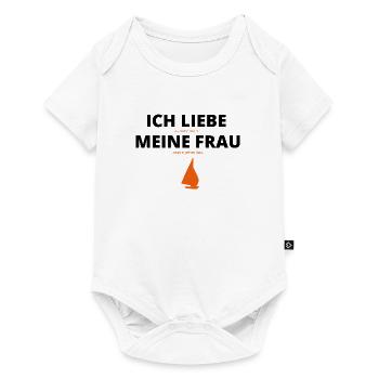 Liebe meine Frau segeln segler - Baby Premium Kurzarmbody - Weiß - Vorne