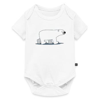 Walking Cartoon Polar Bear - Cheerful Madness!! - Baby Premium short-sleeve bodysuit - white - Front
