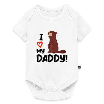 I love my daddy-cadeau naissance papa père - Body à manches courtes Premium Bébé - blanc - Devant