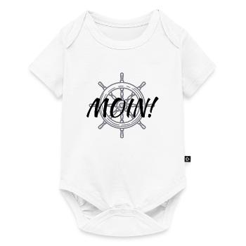 Moin - Baby Premium Kurzarmbody - Weiß - Vorne