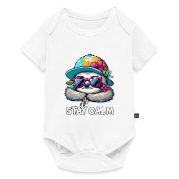 Faultier - Baby Premium Kurzarmbody - Weiß - Vorne