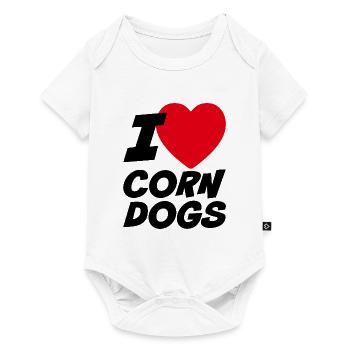Ich liebe Corn Dogs - Baby Premium Kurzarmbody - Weiß - Vorne