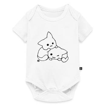 Katzenliebe - Baby Premium Kurzarmbody - Weiß - Vorne