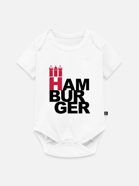 HAMBURGER 2c Hamburg Wappen - Baby Premium Kurzarmbody - Weiß