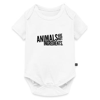 Les animaux ne sont pas des ingrédients Chemise de protection des animaux - Body à manches courtes Premium Bébé - blanc - Devant