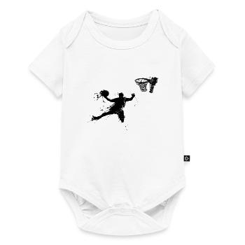 baketballer dunking II - Baby Premium short-sleeve bodysuit - white - Front