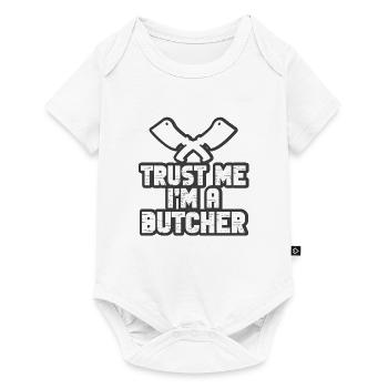 Metzger Fleischer Sprücher I Metzgerei - Baby Premium Kurzarmbody - Weiß - Vorne
