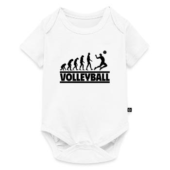 Volleyball Evolution: Vom Mensch zum Volleyballer - Baby Premium Kurzarmbody - Weiß - Vorne
