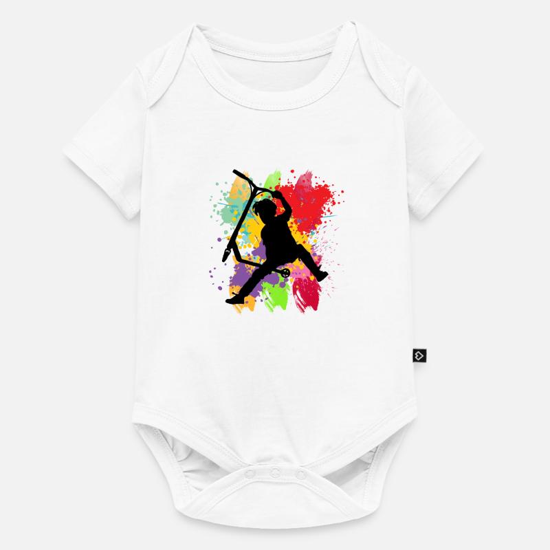 Freestyle-Roller - Baby Premium Kurzarmbody - Weiß