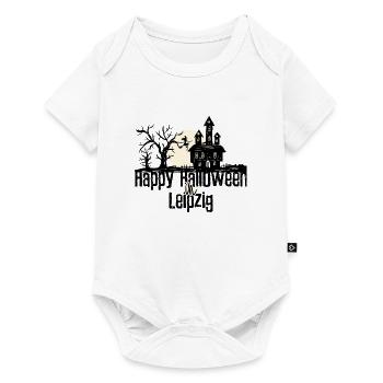Happy Halloween in Leipzig Stadtnamen Design - Baby Premium Kurzarmbody - Weiß - Vorne