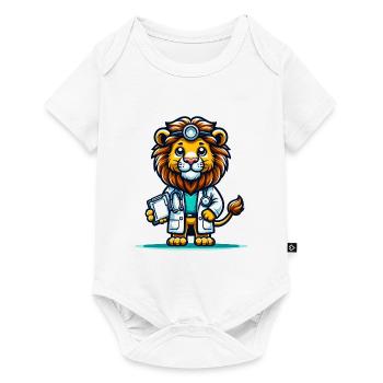Cute Lion Doctor - Baby Premium short-sleeve bodysuit - white - Front
