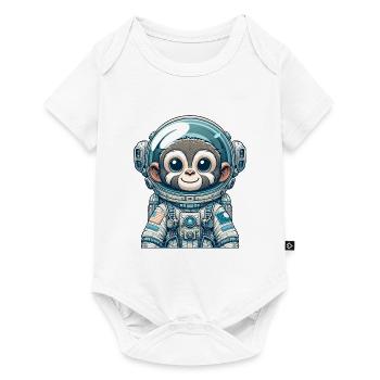 Cute Monkey Astronaut - Baby Premium short-sleeve bodysuit - white - Front
