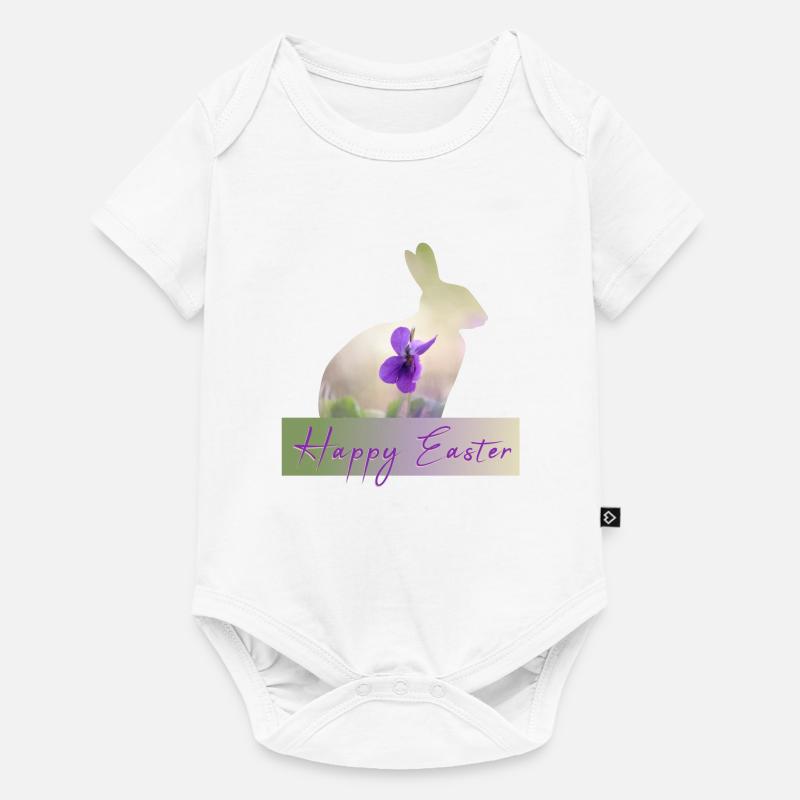 Happy Easter - Baby Premium Kurzarmbody - Weiß