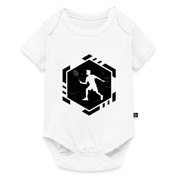 Badminton Badminton Squash Joueur de badminton masculin - Body à manches courtes Premium Bébé - blanc - Devant