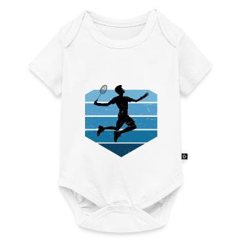 Badminton player badminton men badminton - Baby Premium short-sleeve bodysuit - white - Front