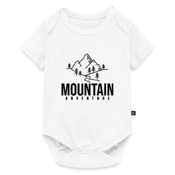 Cadeau d’aventure en montagne Dire Randonnée alpiniste - Body à manches courtes Premium Bébé - blanc - Devant