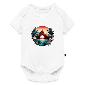 Urlaub / Holiday - Baby Premium Kurzarmbody - Weiß - Vorne