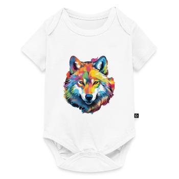 Cercle artistique du loup du chaos - Body à manches courtes Premium Bébé - blanc - Devant