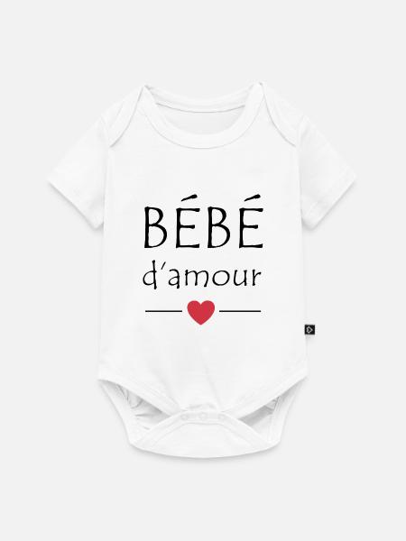 Bébé d'amour - Body à manches courtes Premium Bébé - blanc