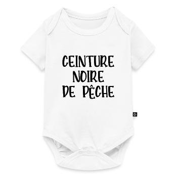 ceinture noire de pêche - Body à manches courtes Premium Bébé - blanc - Devant