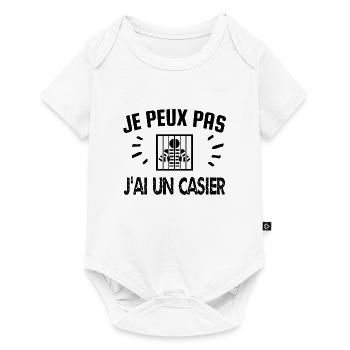 je peux pas j'ai un casier - Body à manches courtes Premium Bébé - blanc - Devant