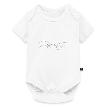 Touch god divine michelangelo adam religion - Baby Premium short-sleeve bodysuit - white - Front