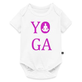 Yoga pink yoga Geschenk - Baby Premium Kurzarmbody - Weiß - Vorne
