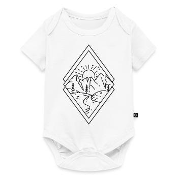 Berg Abenteuer Geschenk Spruch Bergsteigen Wandern - Baby Premium Kurzarmbody - Weiß - Vorne