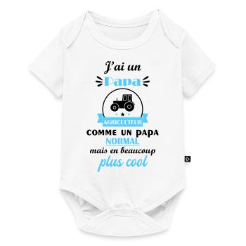 J'ai un papa agriculteur, cadeau de naissance - Body à manches courtes Premium Bébé - blanc - Devant