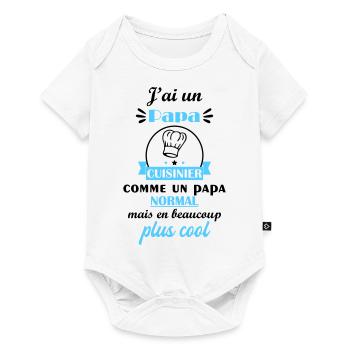 J'ai un papa cuisinier, cadeau de naissance - Body à manches courtes Premium Bébé - blanc - Devant