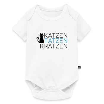 KATZEN TATZEN KRATZEN - Baby Premium Kurzarmbody - Weiß - Vorne