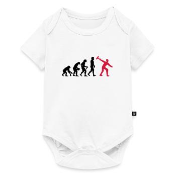 Eisstock Evolution - Baby Premium Kurzarmbody - Weiß - Vorne