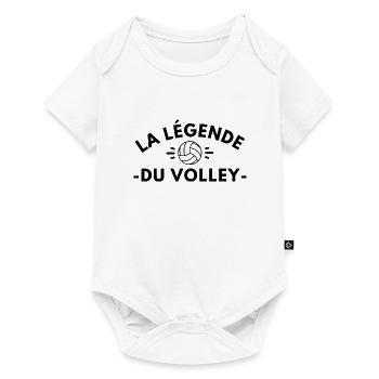 La légende du volley. Ballon de volley-ball - Body à manches courtes Premium Bébé - blanc - Devant