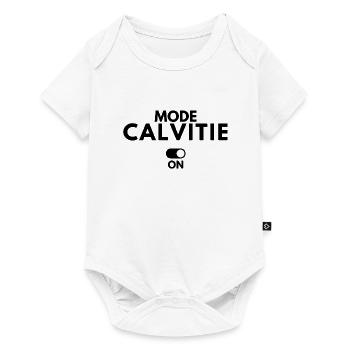 Mode calvitie activé on off - Body à manches courtes Premium Bébé - blanc - Devant