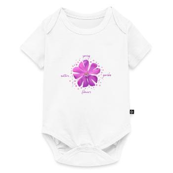 pink flower pink blossoms - Baby Premium short-sleeve bodysuit - white - Front