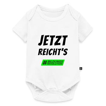 Statement "Enough is enough" #bildungsrevolution - Baby Premium short-sleeve bodysuit - white - Front