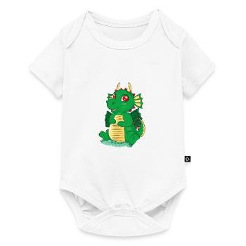 Kawaii baby dragon boy illustration - 2020 - Baby Premium short-sleeve bodysuit - white - Front